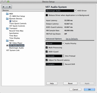 VST Audio System
