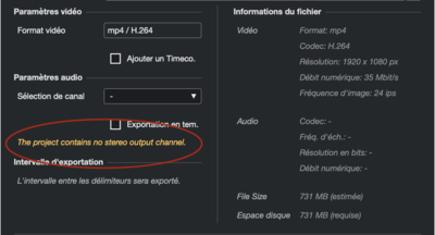 Export audiovideo Nuendo